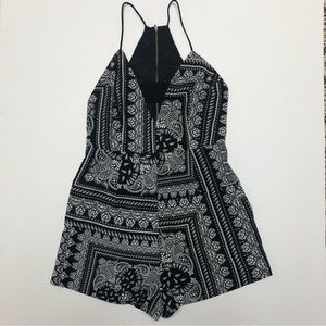 NWT Finders Keepers midnight bandana playsuit in black.